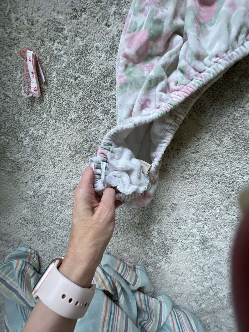 LoveShackFancy Floral Print Microfiber Hair Towel Wrap - Picture 3 of 5